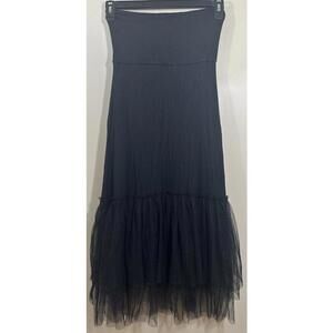 Sassybling Black Tutu Maxi Skirt Size Small Whimsical Fairy Goth Festival